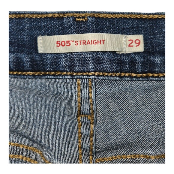 Levi's 505 Jeans Size 29 Women's Straight Blue Casual Preppy Stretch - Picture 5 of 8